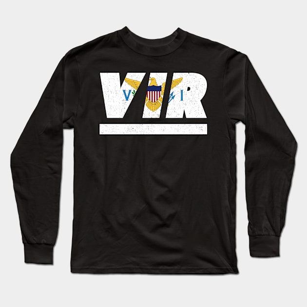VIR Virgin Islands Caribbean ISO Code 3166 Long Sleeve T-Shirt by mkar